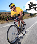 Cyclist using Bike Handlebar Extender Aluminum Alloy Bracket Extension Set for Mounts on road ride