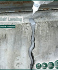 Knocking Concrete And Asphalt Cracks Right Out With This Self Leveling Driveway Sealer Kit applied to a crack in concrete.