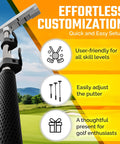 Adjustable Kids Putter With Extendable Shaft 17 To 35 Inches Right Handed Youth Golf Training Club Includes 3 Practice Balls Cup With Flag Kid Friendly Silver Finish For Junior Golfers with customization options