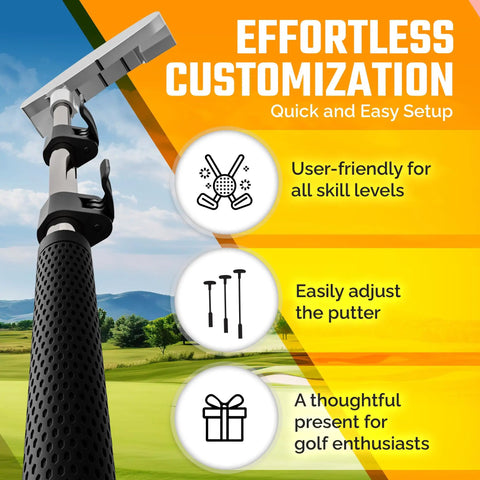 Adjustable Kids Putter With Extendable Shaft 17 To 35 Inches Right Handed Youth Golf Training Club Includes 3 Practice Balls Cup With Flag Kid Friendly Silver Finish For Junior Golfers with customization options
