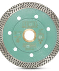 Green Thin Mesh Turbo Porcelain Diamond Blade 4 Inch Low Kerf For Porcelain Tile And Hard Ceramics with 4 Hole Arbor