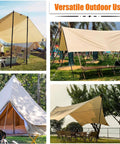 Heavy Duty Telescoping Tarp Poles Set Of 4 For Camping with canopies and tents in various outdoor settings