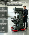 8 Ton 17650 Lb Capacity Machinery Moving Dolly With Roller Skate Wheels in warehouse use