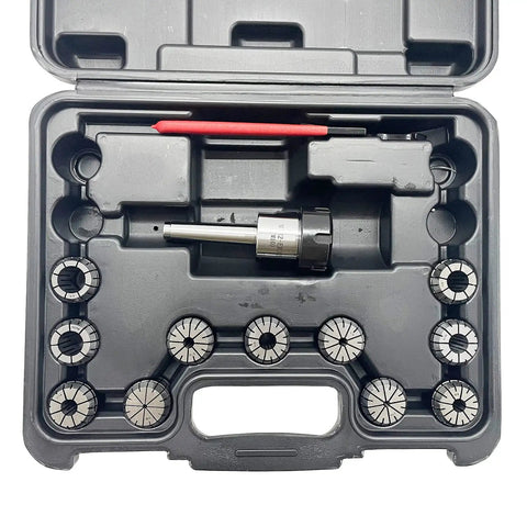 MT2 Shank ER32 Chuck 11 Piece Collet Set With Box Includes Wrench And Handle For Milling Machine CNC Workholding