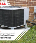 TFN60RCP Weatherproof Non-Fused AC Disconnect Switch Single Unit 60A 240V Single-Phase N3R installed with air conditioner