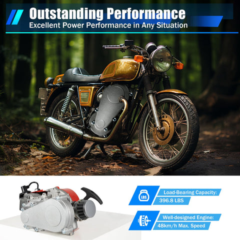 Beefed Up High Performance 49cc 50cc 2 Stroke Dirt Bike Engine Kit With 7000 RPM Single Cylinder Pull Rope Start Motor for various bikes