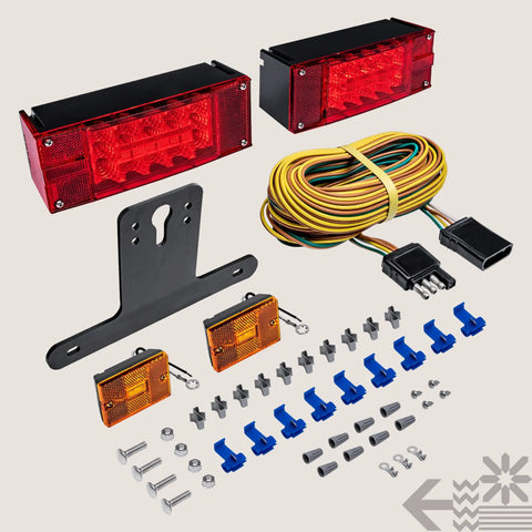 Beefed Up 36 LED Trailer Light Kit With Amber Marker For Over 80 Inch Trailers DOT Approved IP67 Brake Turn Signal Lights