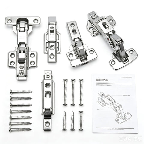 2 Pack Lazy Susan Hardware 165 Degree Soft Close Hinges and screws with installation guide