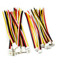 Mini Micro PH2.0mm 4Pin Connector Kit with colorful 10cm 22AWG silicone wires including male and female plugs for LED strips