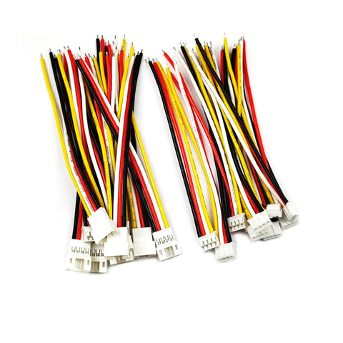 Mini Micro PH2.0mm 4Pin Connector Kit with colorful 10cm 22AWG silicone wires including male and female plugs for LED strips