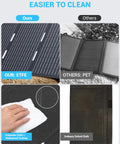 Comparison of ETFE and PET materials showing solar panel surfaces, with a focus on the ETFE used in 30W Portable Solar Panel Charger.