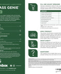 Label of Organic Spring Lawn Fertilizer 10 0 6 32 Lb Bag Covers Up To 5000 Sq Ft with application instructions and contents.