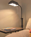 58 Inch Adjustable Standing Pharmacy Floor Lamp With Brushed Pewter Finish And Heavy Base Dope Look, Easy Pull Chain