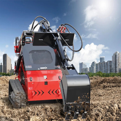 Heavy Duty Skid Steer Loader Attachment Digger Hoe With 12 Inch Bucket And 59 Inch Digging Depth, Universal Quick Tach