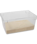 Clear Polycarbonate Food Storage Tote 16.5 Gallon For Restaurant Kitchen Cafeteria BPA Free Durable Tote with Rounded Corners