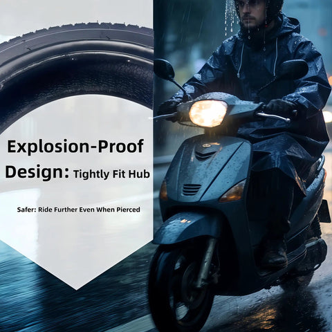 10 Inch Off Road Tubeless Tire 3.00-10 For Electric Scooters Motorcycles E-Bikes And Mopeds With Thick Wear Resistant Rubber