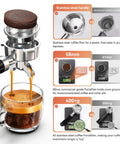 Premium 58Mm Espresso Coffee Machine Built Different With A High Octane 20 Bar Pump and portafilter brewing espresso.