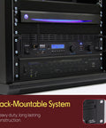 2 Channel Rack Mount Power Amplifier With Bluetooth 2000W Peak Bridgeable for stereo TRS XLR Speakon outputs in rack setup