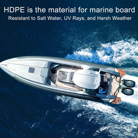 Boat on water showcasing Ultra High Molecular Weight UHMW Sheet Three Quarters Inch Thick HDPE Plastic Board for marine use