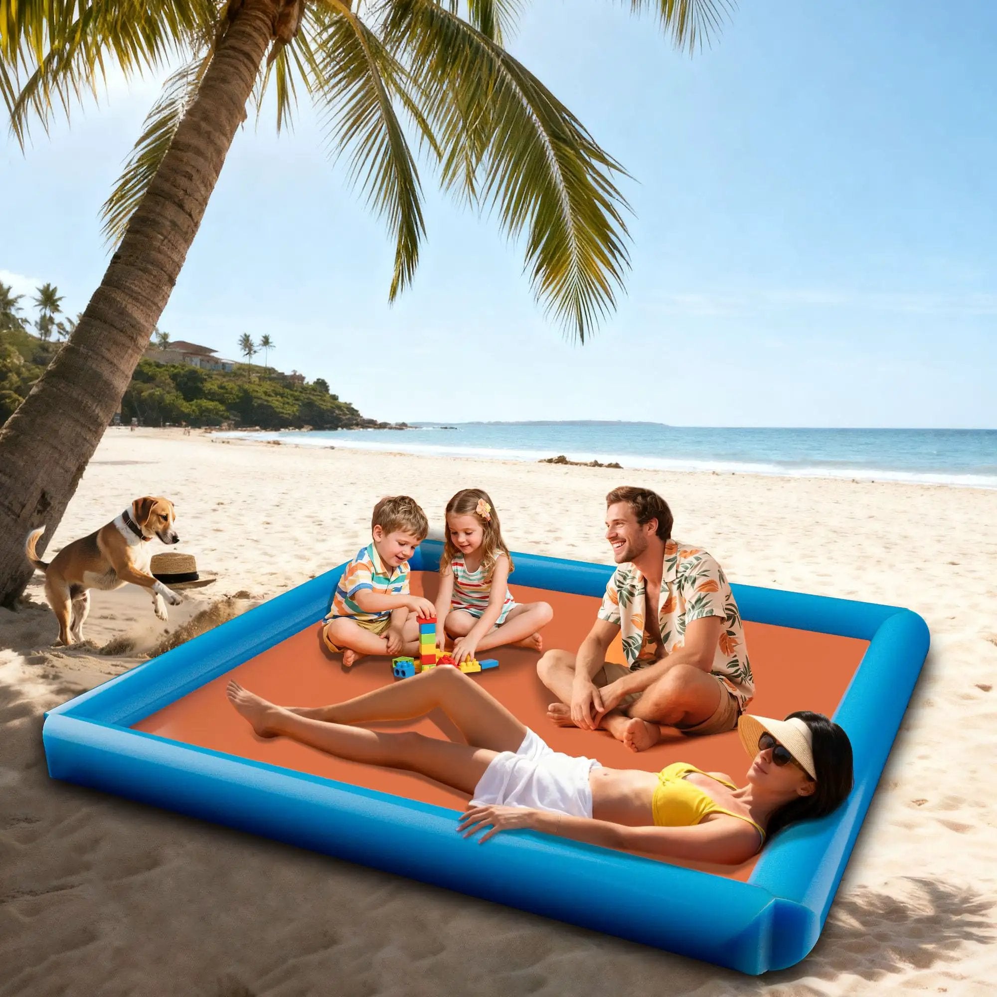 2-In-1 Sand Free Beach Blanket And Tent, 79x83 in ✓
