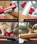 Various uses of the Upgraded Honing Guide Tool for Short Chisels and Planes, Off Center Sharpening Holder With Adjustable Angles From 0.2 to 2.55 Inches, Must Have Precision for Uniform Edge Sharpening, Red