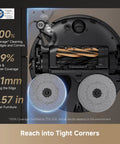 Underside view of Dreame X50 Ultra robot vacuum and mop with dual gray circular mop pads.