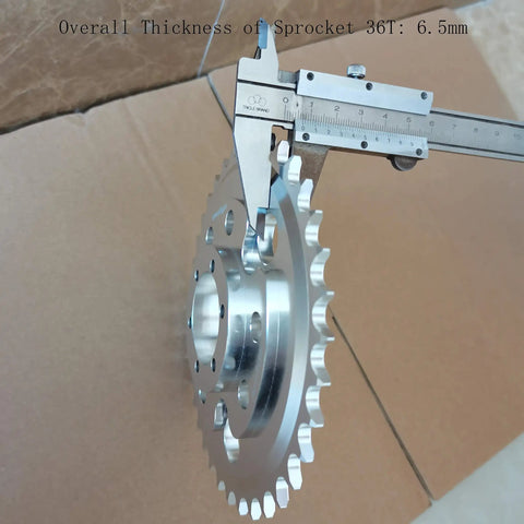 Two In One Disc Brake Rotor Adapter And 36T Sprocket For Gas Motorized Bike 48cc 66cc 80cc Aluminum A6061 with caliper measurement