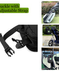 Go To Golf Pouch Bag For Balls And Valuables With Hook And Loop Front Panel Detachable Tee Holder And Motivation Patches on strap