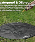 36 Inch Fire Pit Mat 3 Layer Fireproof Heat Resistant Under Grill Mat Double Sided Silicone Deck And Patio Protector, wet on grass