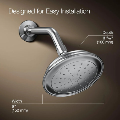 Artifacts Single Function Showerhead With Katalyst Air Induction Technology 2.5 Gpm 66 Nozzle Sprayface in polished chrome