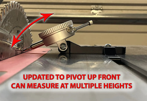 Professional Table Saw Alignment Gauge Pins Blade And Fence Square And True For Miter Slot Calibration Knockout measuring at multiple heights.