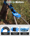 Offroad Recovery Kit With 10 Ton Snatch Block, Tree Saver, D Ring And Storage Bag To Help You Recover A Stuck Vehicle, Heavy Duty Winch Accessories For Trail Riding And Overland Adventures, blue snatch block on tree strap