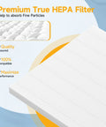 Premium True HEPA filter for Two Pack 3 In 1 Replacement Filter Set For HE601 HE602 Air Purifier With Odor Lock Tech