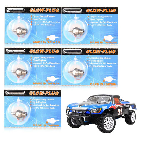 N3 Hot Spark Glow Plug For RC Nitro Engines Pack Of 5 Pro Grade Platinum Iridium Replaces OS 8 HSP 70117 Traxxas T Maxx