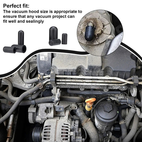 Ultimate Vacuum Cap Kit 80 Piece Rubber Carburetor Cover Set Flexible Assorted Sizes engine port sealing demonstration