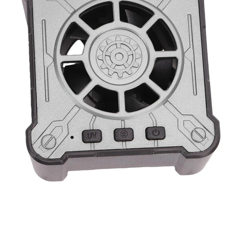 Close-up of 3 In 1 Curing Fan With Stepless Speed Control And Smoke Exhaust showing control buttons and fan vent