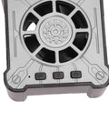 Close-up of Portable Soldering Fume Extractor With 10000 RPM Brushless Motor, metal body, and control buttons visible.
