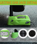 Electric Car Jack 5 Ton 12V Hydraulic Lift With LED Light and Built In Safety Hammer details and features display