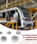 Pack Of Knurled Self Clinching Nuts M3 M4 M5 M6 M8 Crafted From Solid 304 Stainless Steel Rivet Nut Fasteners for machine application.