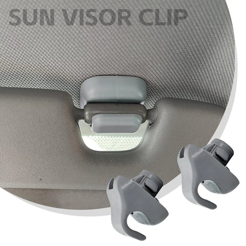 Durable Sun Visor Clip Retainer For Honda Civic CRV Odyssey Accord Pilot TSX Ridgeline And More 2 Pack Gray Easy Install Visor