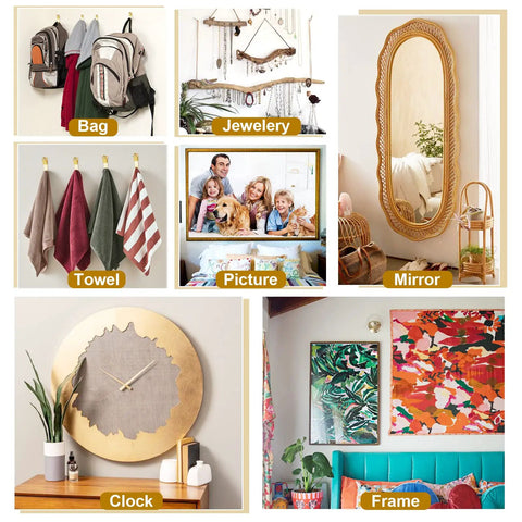 Collage of objects using Beefy 372 Piece Picture Hanging Kit With Nails Sawtooth Hangers Hooks Ring Holes And Wall Hardware For Picture Frames And Mirrors Indoor Outdoor Use Christmas Decor Ready Easy Setup