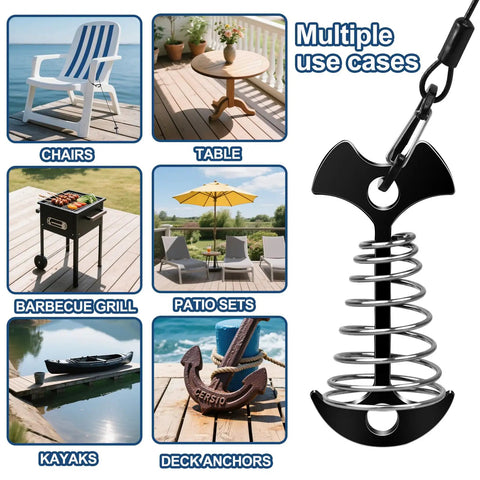 Dead Nuts Strong 4 Pack Deck Anchors That Lock Down Patio Furniture And Kayaks On Wooden Decks Or Marine Docks Rust Proof Steel Hardware Keeps Your Outdoor Gear Locked Tight Through Wild Weather Seasons