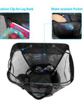 XL Scuba Dive Backpack With Wet Dry Separation And Large Mesh Gear Bag showing interior with pockets for log book and valuables