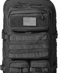 Front view of Rugged 50L Tactical Backpack For Men And Women With Two Point Four Times Stronger Fabric Water Resistant Military Molle Rucksack