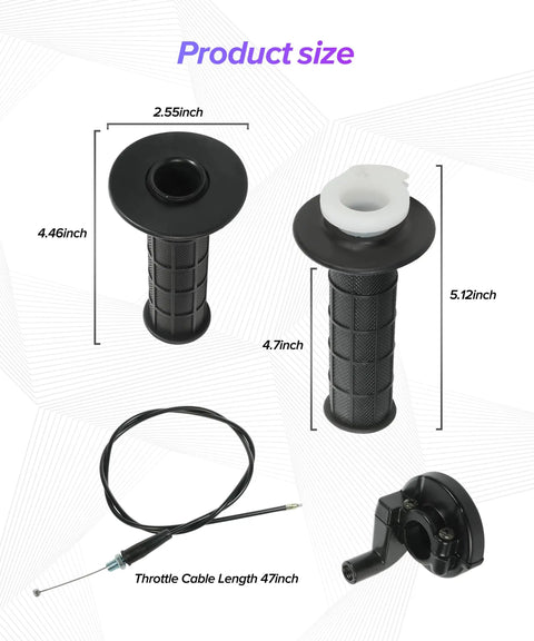 Universal Mini Bike Throttle Cable Replacement Kit For Powersports, Durable PVC Grip, Smooth Throttle Feel, Compatible With MBX10 MBX11 MBX12 CT200U CT200U-EX BT200X, No Fuss Install And Long Lasting Performance