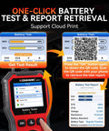 Universal 6V 12V 24V Car Battery Tester With Cloud Report For Quick Health Check Voltage Readout Charge Status And Cranking And Charging System Diagnostics In One Handy Automotive Tool, handheld screen