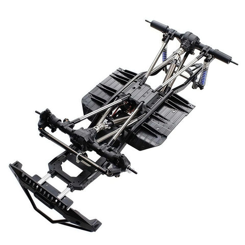 Fully Assembled RC Chassis With Wheels For 1/10 Crawler SCX10 II 90046 90047 Upgrade Kit Metal Frame Ready To Bolt In