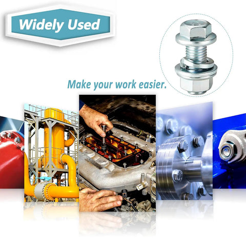 700 Piece Grade 8.8 Metric Flange Hex Bolts Nuts Washers And Spring Washers All In One Kit used in industrial applications.
