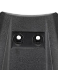 Heavy Duty Motorcycle Battery Cover And Guard Shield For Electric Dirt Bikes Built With Hella Rugged Plastic to resist heat, close-up view of mounting hardware.