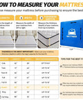 Guide on measuring your mattress for Mattress Bags For Moving And Storage Water Resistant Protector Cover For Queen Size Beds.